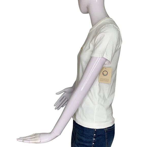 For Days Vintage NWT Top White For Better Days Embroiled on Gold Size XS - Picture 6 of 9